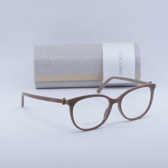 Final Price! Jimmy Choo JC309 0KON 00 Glitter Nude Eyeglasses 53mm